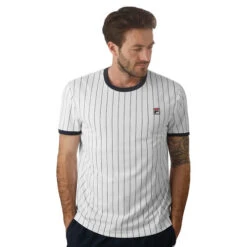 Fila Stripes T-Shirt Men -Wilson Tennis Apparels Sales 02025000 24