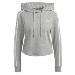 ADIDAS 3-Stripes FT Crop Hoody Women