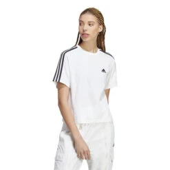ADIDAS Essentials 3-Stripes Single Jersey Crop T-Shirt Women -Wilson Tennis Apparels Sales 17754000 15