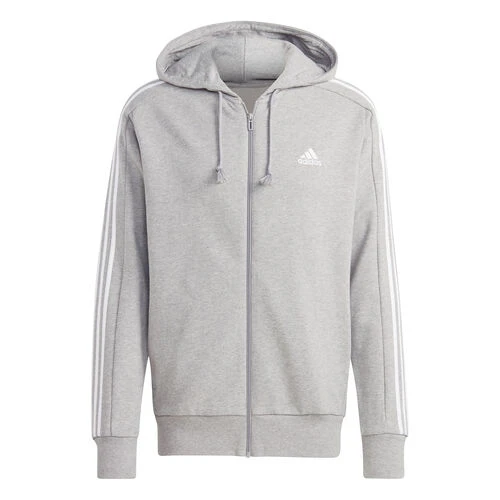 ADIDAS Essentials French Terry 3-Stripes Full-Zip Hoodie Men 3 ADIDAS Essentials French Terry 3-Stripes Full-Zip Hoodie Men