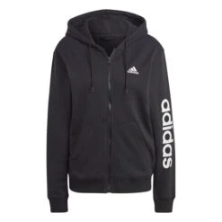 ADIDAS Linear French Terry Full Zip Hoodie Women -Wilson Tennis Apparels Sales 18376000 13
