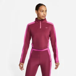 Nike Dri-Fit Half-Zip Long Sleeve Women -Wilson Tennis Apparels Sales 56707000 13